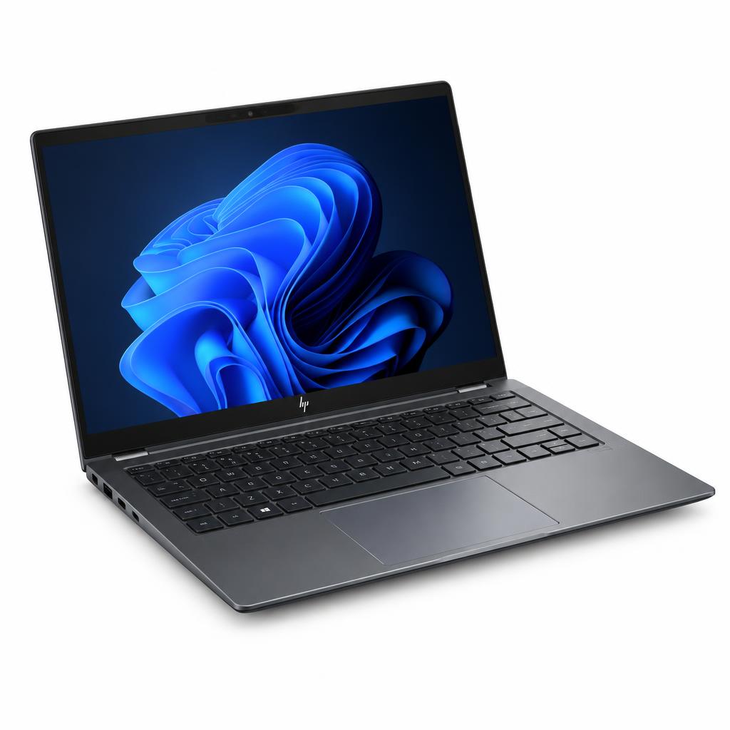 HP Core Ultra series business laptop on a white background
