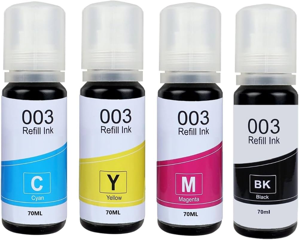 Epson 003 original black cyan magenta and yellow refill ink set